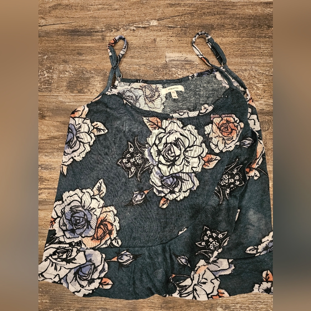 Maurices Blue Floral Camisole Top